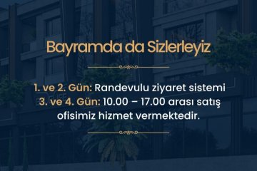 Bayramda da sizlerleyiz !