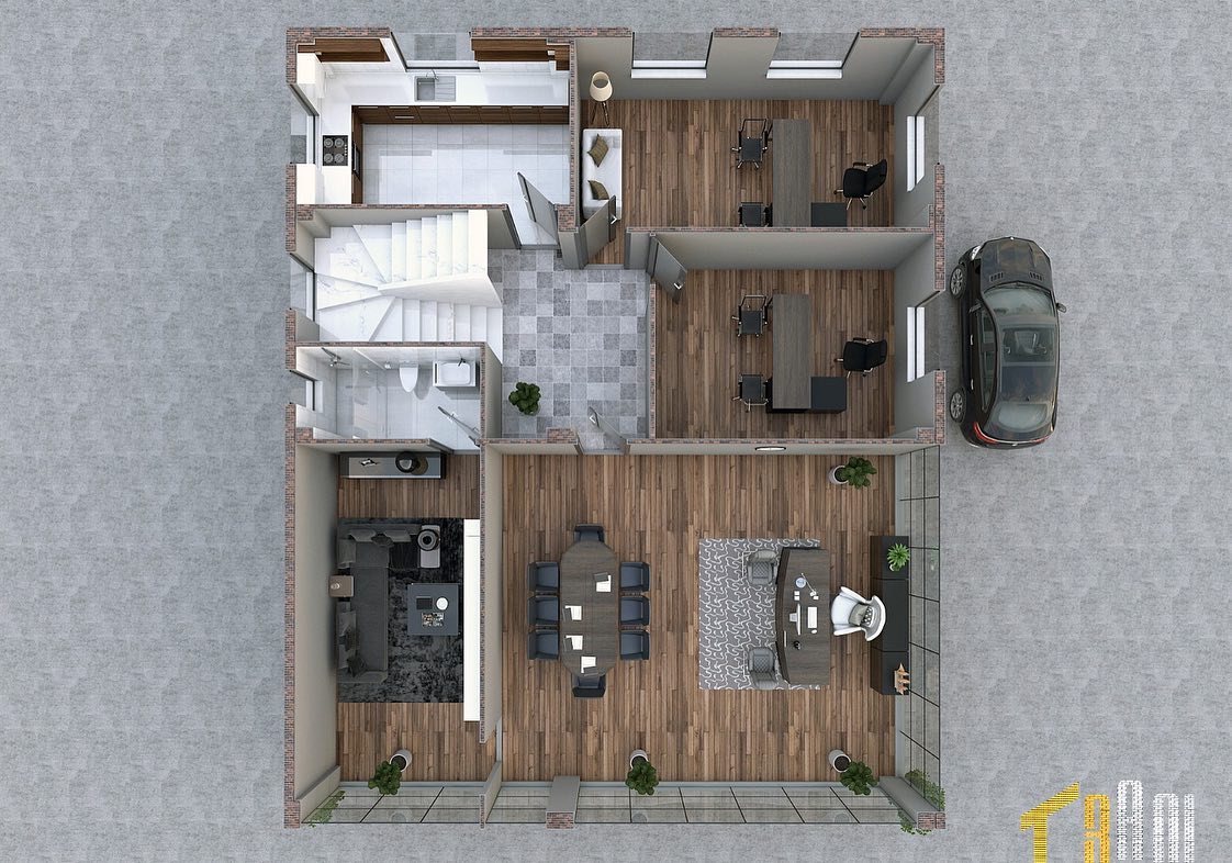 Yakıt istasyonu, market+idari birim projesi 4