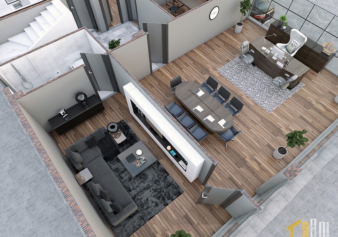 Yakıt istasyonu, market+idari birim projesi 8