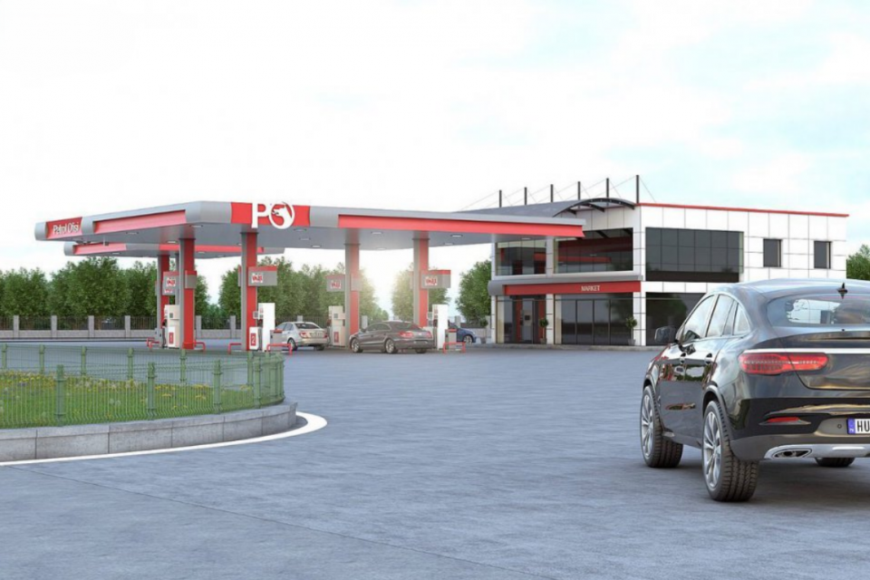 Fuel station, market + administrative unit project